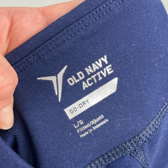 Old Navy Active Womens Bike Shorts Athletic Spandex Dark Blue Mid Rise Large - Picture 7 of 9